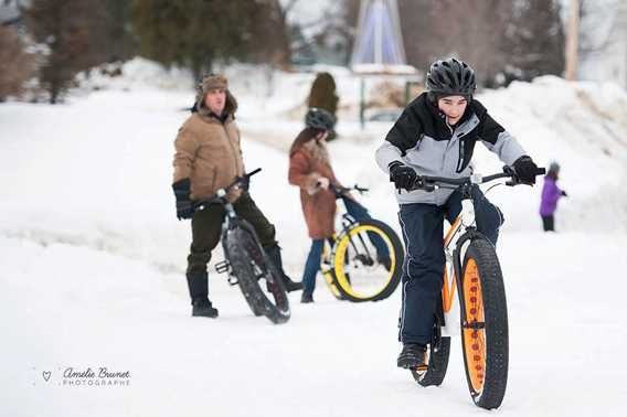 Fatbike dans les sentiers multifonctionnels de Saint-Alphonse-Rodriguez