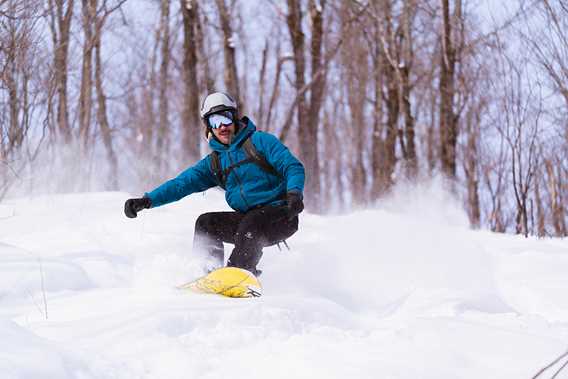 Planche à neige à Saint-Donat