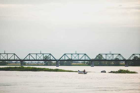 View of Le Gardeur Bridge on the St. Lawrence River