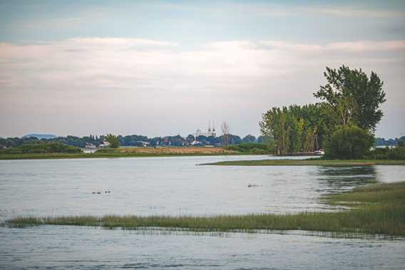 Vue sur Verchères sur le fleuve Saint-Laurent