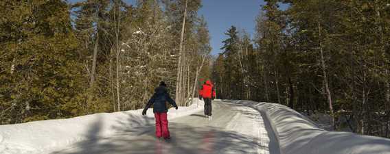 Patinoire en forêt à Saint-Donat (parc des Pionniers)