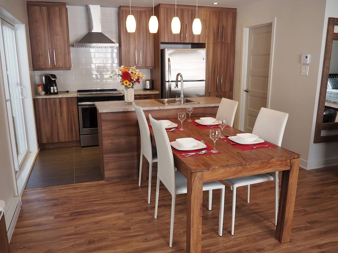 Dining room and kitchen