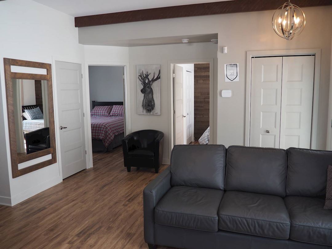 Hall and living room