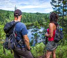 hiking canot volant