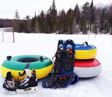 Winter outdoor activities Camp familial St-Urbain