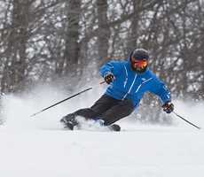 Young men skiing at Ski Montcalm