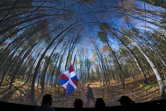 The 360 degree dome - historical projection