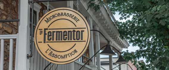 Microbrasserie Le Fermentor sign