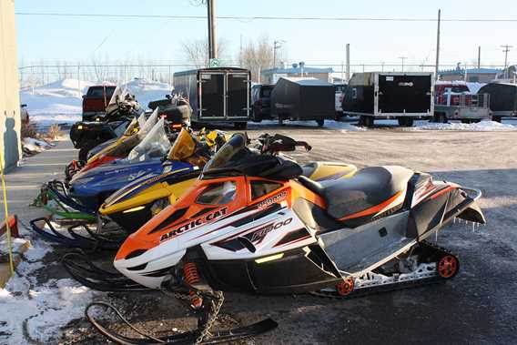 Secure snowmobile parking