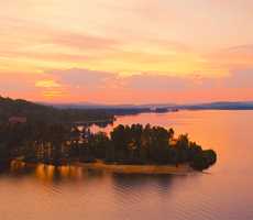 Sunset cruise on the Lac Taureau