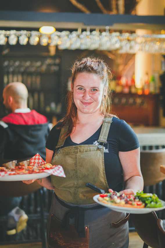 Waitress at Microbrasserie Trécarré