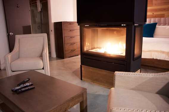 Fireplace in room of Rawdon Golf Resort hotel