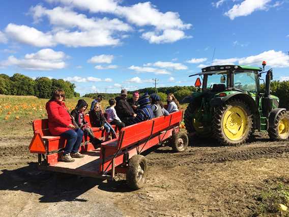 Tractor tour at Ferme Mathieu Lavoie