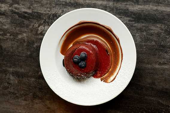 Gâteau au chocolat au restaurant L'Âtre