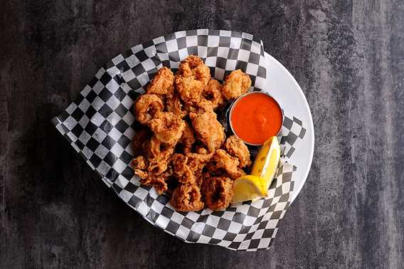 Fried squid at L'Atre restaurant