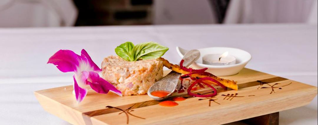 Tartare de saumon du restaurant Le Prieuré