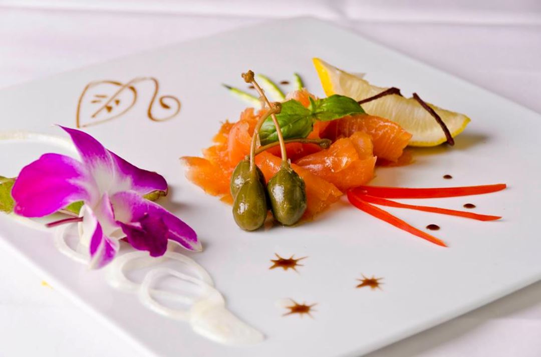 Saumon fumé du restaurant Le Prieuré