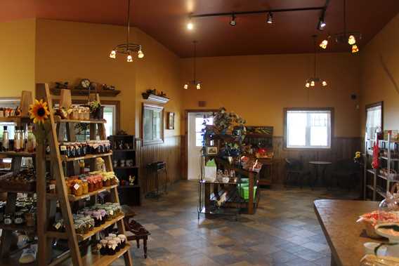 Inside the shop of Ferme Marc Leblanc
