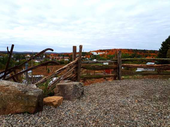 Autumnal landscape of Cabane à sucre Côte-à-Joly