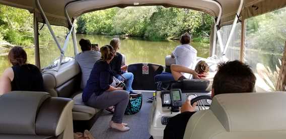 Ponton sur la rivière de l'Achigan