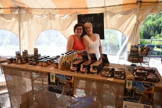 Exhibitors at the authentic public market of Notre-Dame-de-la-Merci