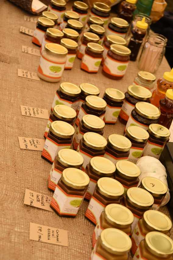Table of products from Lanaudière of public market of Notre-Dame-de-la-Merci