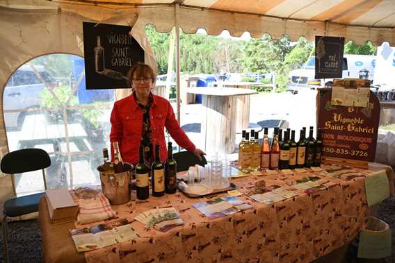 Exhibitors at the authentic public market of Notre-Dame-de-la-Merci