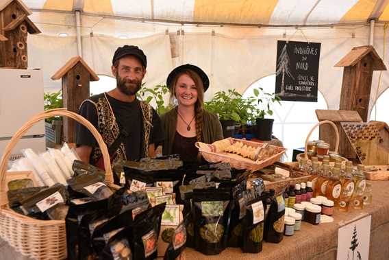 Exhibitors at the authentic public market of Notre-Dame-de-la-Merci