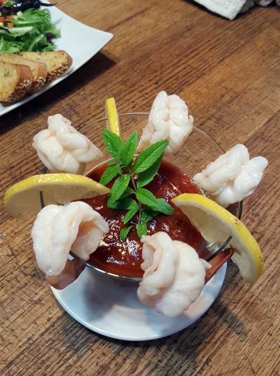 Shrimp cocktail from Restaurant Auberge Ma Maison