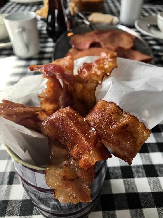 Bacon at la Cabane la Rose au bois