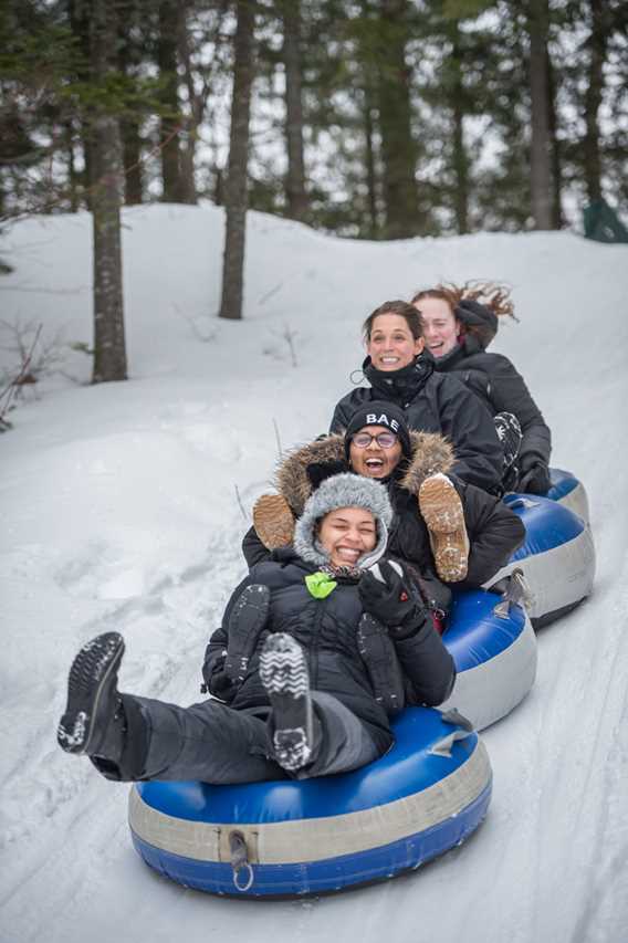 Tube sliding at Havre Familial