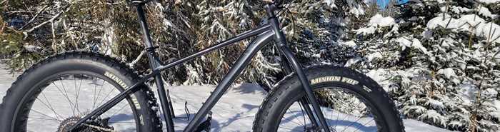 Mountain bike on snow