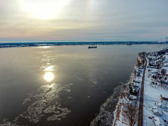 Vue sur le Fleuve Saint-Laurent