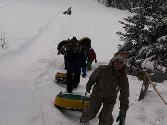 Glissades sur tube à Plein Air Lanaudia