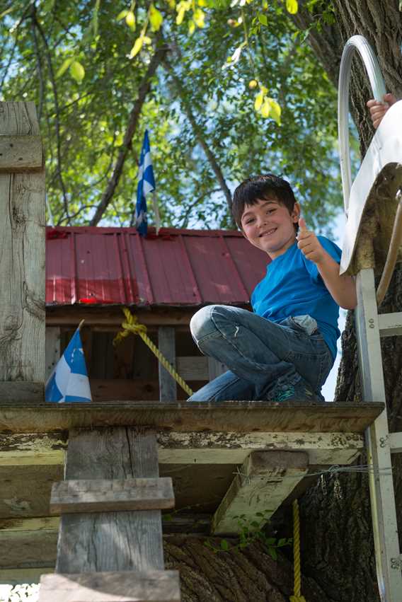 Little boy at Ferme Saint-Vincent