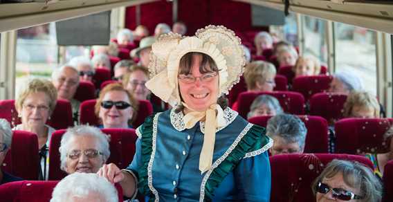 Sylvie Gagnon as a tour guide
