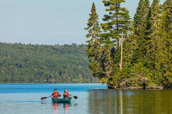 Canoe in Parc national du Mont-Tremblant