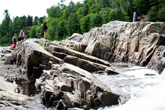 Rocks at parc des cascades in Rawdon