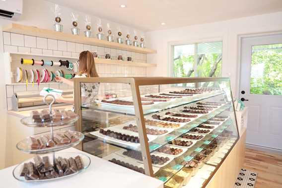 Display of products at Chocolaterie Choco Chocolat
