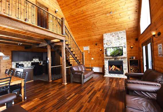 Comfort and wood fireplace
