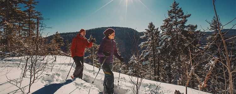 Snowshoeing trail l'Envol