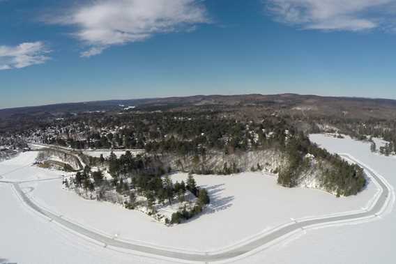 Ice skating on Rawdon lake