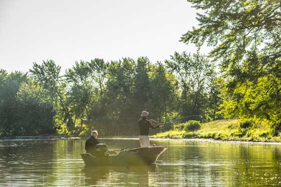 Fishing at Pourvoirie du Lac Saint-Pierre