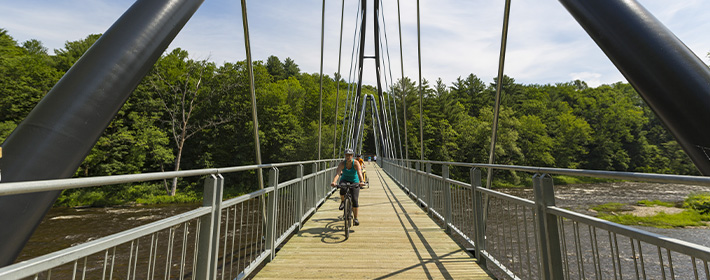 Vélo sur une piste cyclable de Joliette