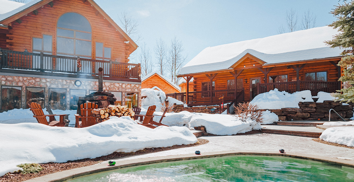 Nature spa in winter