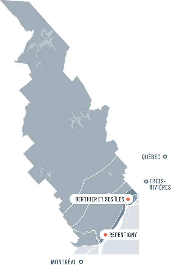 Map of the zone on the coast