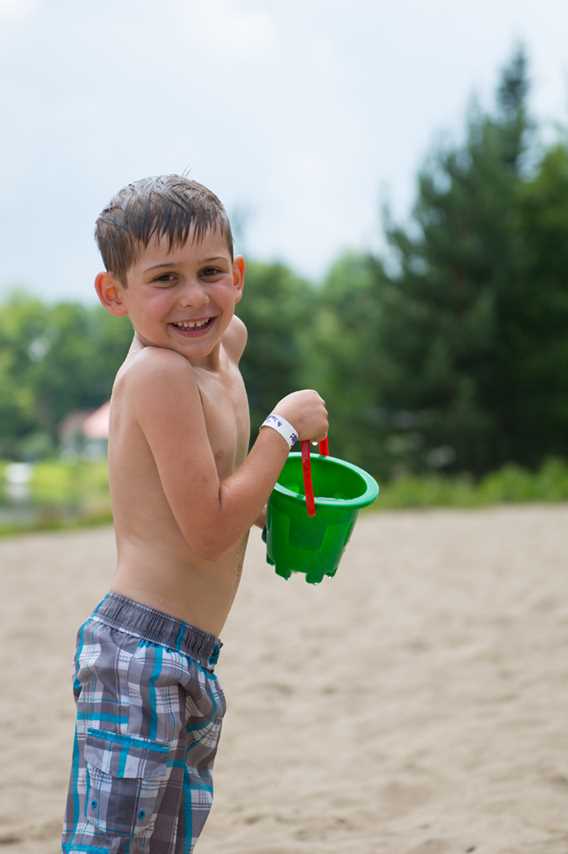 Child having fun at Rawdon beach