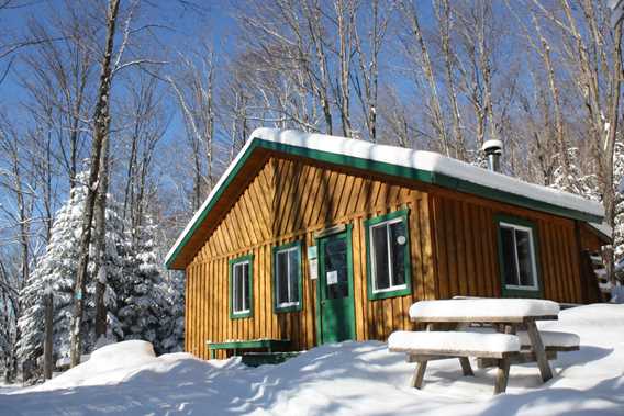 A refuge at Regional Park of Forêt Ouareau