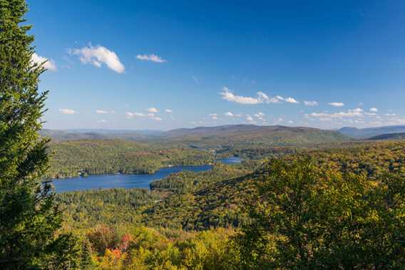 Total view at the top of the trail l'Envol at Mont-Tremblant National Park