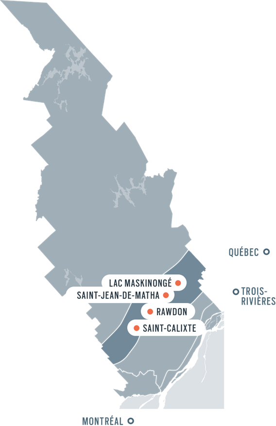 Zone map of le Piémont 